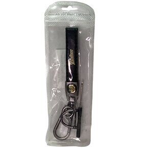 Padres Baseball Faux Black Leather Premium Key Chain New